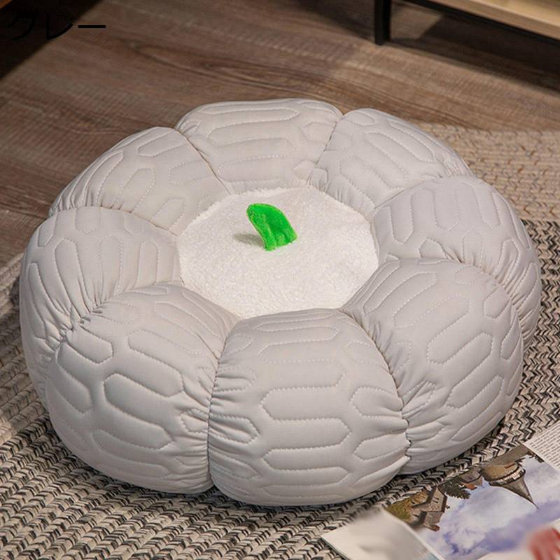 Round Floor Cushions - ざぶとん 南瓜形 冷感ラテックス 座ぶとん いすのクッション 車用 丸い低反発 簡約 弾力性 抱きまくら 厚手 やわらかい 洗える 部屋飾り 四季通用 オフィス/畳/いす/車用/自宅用