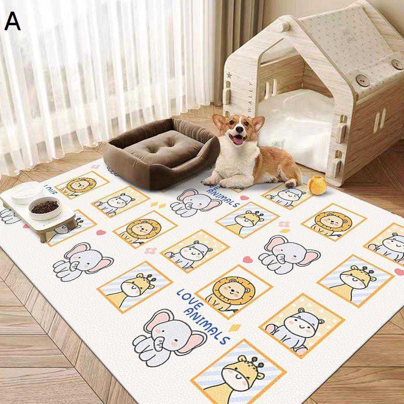 ペットマット 大判 カーペット PVC 廊下敷きマット 洗える ペットシーツ 犬 猫用 下敷きマット 撥水 PVC エコ 防水 ペットシーツ インテリア 清潔やすい 小型犬 中型犬 大型犬 ケージ用