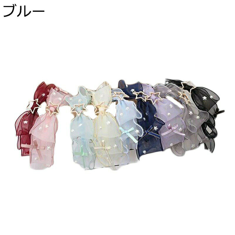 カチューシャ KC ロリータ ヘッドドレス ヘアアクセサリー 星 レースフリル キャッ...