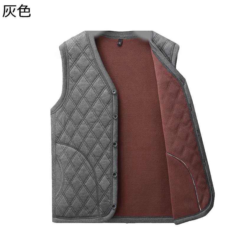 中綿コート ベスト 裏起毛 秋冬服 暖かい アウターベスト メンズ Vネック ボタン トップス ポケット インナー お父さん シニア 中高年 無袖アウター 厚い 保暖保温 スポーツ 通勤通学 普段着 natsushop-10023892 NatsuShop 楽天市場店 パッケージ画像