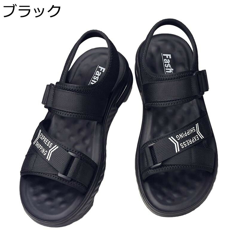 　　　 ◆◇◆人気の秘密◆◇◆ 【通気性抜群】素材自体がしなやかで曲がりやすく、通気性・吸汗性を徹底追求した穴あきデザインのアッパーを採用しております。雨水や汗をスムーズに排出でき、靴内に湿気がこもらず一年中さらさらな状態を保ち、爽やかで涼しい履き心地を実現しております。 【滑り止め】滑り止め用の溝形模様が付いているので、濡れた床でも気楽に歩けます。高純度のゴム素材を使え、優れた弾力性と屈曲性を備えた、楽に捻られます。 【マジックテープ】マジックテープ式なので脱ぎ履きがとても便利で、なのにしっかり固定されるので歩行時や活動時に脱げるなどの心配もありません。 【柔らか】柔軟性のあるヒール素材は踏み込んだ時に受ける衝撃を緩和。スタイルアップ効果も期待できます。 【実用性】 デザインがお洒落なメンズスニーカー、ジム、オフィスや学校など室内履きはもちろん、散歩、釣り、アウトドア、ビーチ、水遊びやレジャーなどにも大人気です。 　　　◆◇◆注意事項◆◇◆ご覧のモニターの環境、撮影環境により実物と色味が異なって見える場合がございます。湿った状態で他のものと擦り合わせると色が移る恐れがあります。濃色品の洗濯時は、白色、淡色と分けて洗ってください。説明 「商品紹介」 ?表地：レザー/ポリエステル 「商品特徴」 ◎ 柔軟性のある軽快な靴底とクッション性のあるインソールで履き心地が良く大人の方に特におすすめ。 ◎ 高級感溢れる素材を使用。履くだけで、簡単に一歩上の上品な大人スタイルへ。 ◎ かかとの裏地は柔らかい素材でできており、肌にやさしく、かかとの摩擦を減らします。 ◎ 弾力が良く屈曲性に優れ、耐久性も備えた軽量ソールが足の動きをスムーズに引き出す。この小さな溝が濡れた地面でも滑りにくいようしっかりとグリップする。 「ご注意」 ■この商品ページの靴の色はあなたの参考用です。実際の製品の色は、色収差や撮影光の状態をモニターするためにここに表示されている画像とは多少異なる場合があります。 ■靴は新品ですので、化学臭が少なく、風通しの良い場所に1?3日保管すれば臭いはなくなりますのでご安心ください。 ■狭い足の場合、大きさは正しいです。しかし、あなたが広いフィッティングの場合は、通常よりも1サイズ大きく注文することをお勧めします。 「検索キーワード」 ビーチサンダル アウトドアサンダル ビーサン サボサンダル スポーツサンダル スポサン サンダル さんだる 外履きスリッパ 外出スリッパ 履きやすい 滑り止め 着脱しやすい 履き易い 軽くて疲れにくい 滑りにくい 摩擦に強い メンズ さんだる レザーサンダル カジュアルサンダル コンフォートサンダル スニーカーサンダル 登山サンダル 一足両用 2way 本革 牛革 排水 低反発 梅雨対策 大雨 台風 耐久性 耐磨耗 おしゃれ 大きいサイズ 軽量 歩きやすい ドライブ スポーツ スポーティ 運転 運動 散歩 ランニング ウォーキング ショッピング 観光 旅行 トラベル アウトドア ジャージ キャンプ 野外 自転車 プレゼント ギフト 誕生日 お祝い パーティー タウン用 海辺 ビーチ 海水浴 プール マリンスポーツ