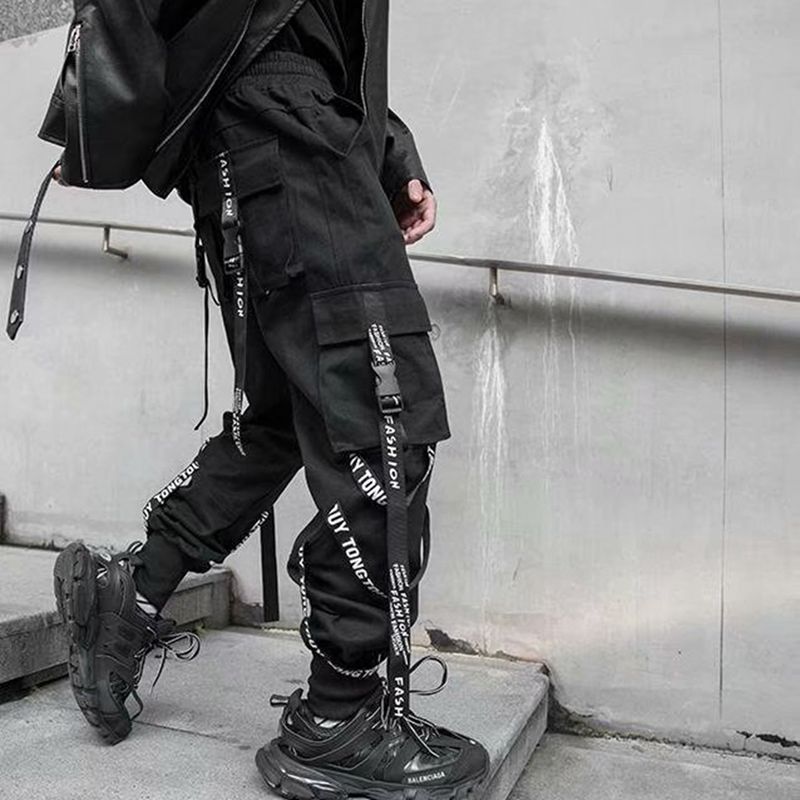 カーゴパンツ ワークパンツ ロングパンツ メンズ ストリート系 原宿 作業パンツ ス...