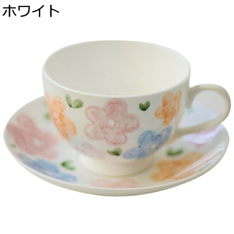 カップ ソーサー セット 花柄 ボーンチャイナ 手描き Tea Set コップ マグカップ ...