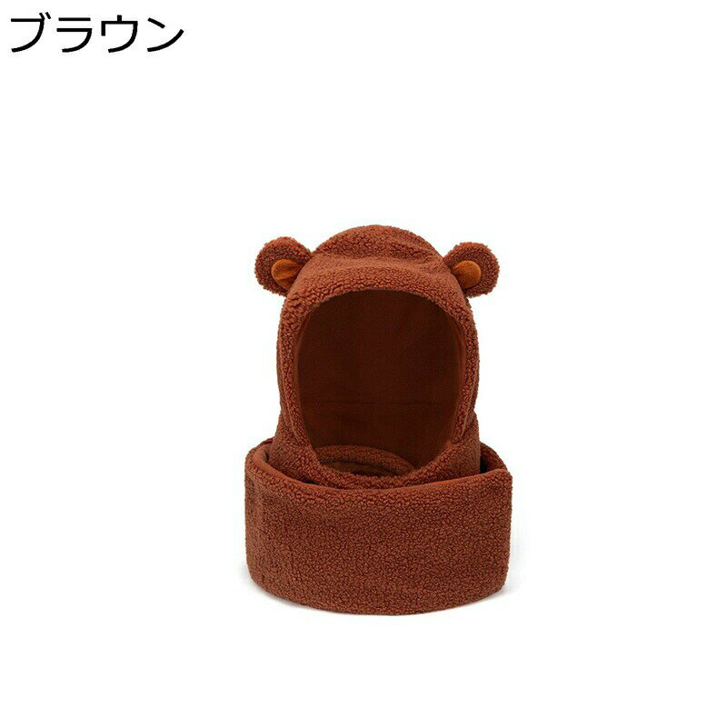 Rakuten - フード付きマフラー 3in1 一体型 熊耳付き レディース 女の子 保温性良い 厚手 手袋 ミント キュート 可愛い 秋 冬 ふわもこ スヌード 小顔効果 多機能 ベーシック 誕生日 プレゼント オシャレ
