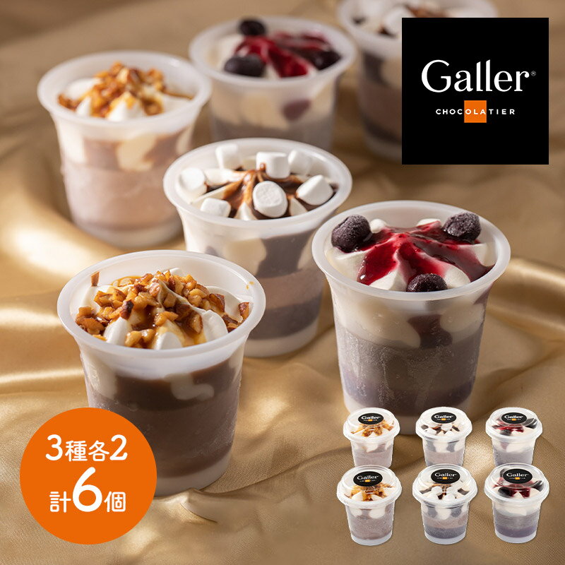 ガレー チョコレートアイスパルフェ 3種 計6個 EIGL-P Galler アイス アイスクリーム パルフェ パフェ チョコレートアイス チョコアイス デザート スイーツ 洋菓子 ギフト おしゃれ 内祝い お礼 お返し 送料無料 濃厚 アイスギフト 2025のサムネイル