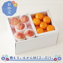 早割 お中元 2025【 7/5〜8/10お届け 】 旬の桃 & ハウスみかん CG102 フルーツ 果物 桃 もも モモ みかん ミカン 国産 詰め合わせ お...
