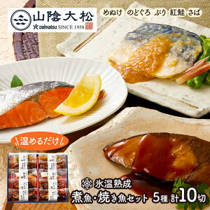 鳥取 「 山陰大松 」 氷温熟成 煮魚・焼き魚セット 10切 SK1223 お取り寄せ 金目鯛 のどぐろ ブリ 紅鮭 鯖 海鮮 特産 手土産 お祝い 詰め合せ おすすめ 贈答品 内祝い お礼 お取り寄せグルメ ギフト 送料無料 バレンタイン 2021