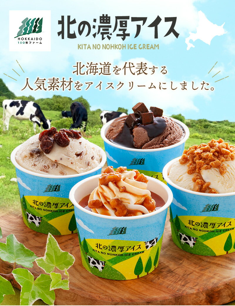 「北海道150年ファーム」 北の濃厚アイス 4種類 計24個 SK2319-S アイス アイスクリーム 詰め合わせ スイーツ デザート 生チョコ ラムレーズン チーズタルト キャラメルナッツ お取り寄せ 特産 手土産 お祝い お返し おすすめ 贈答品 贈り物 内祝い ギフト 送料無料