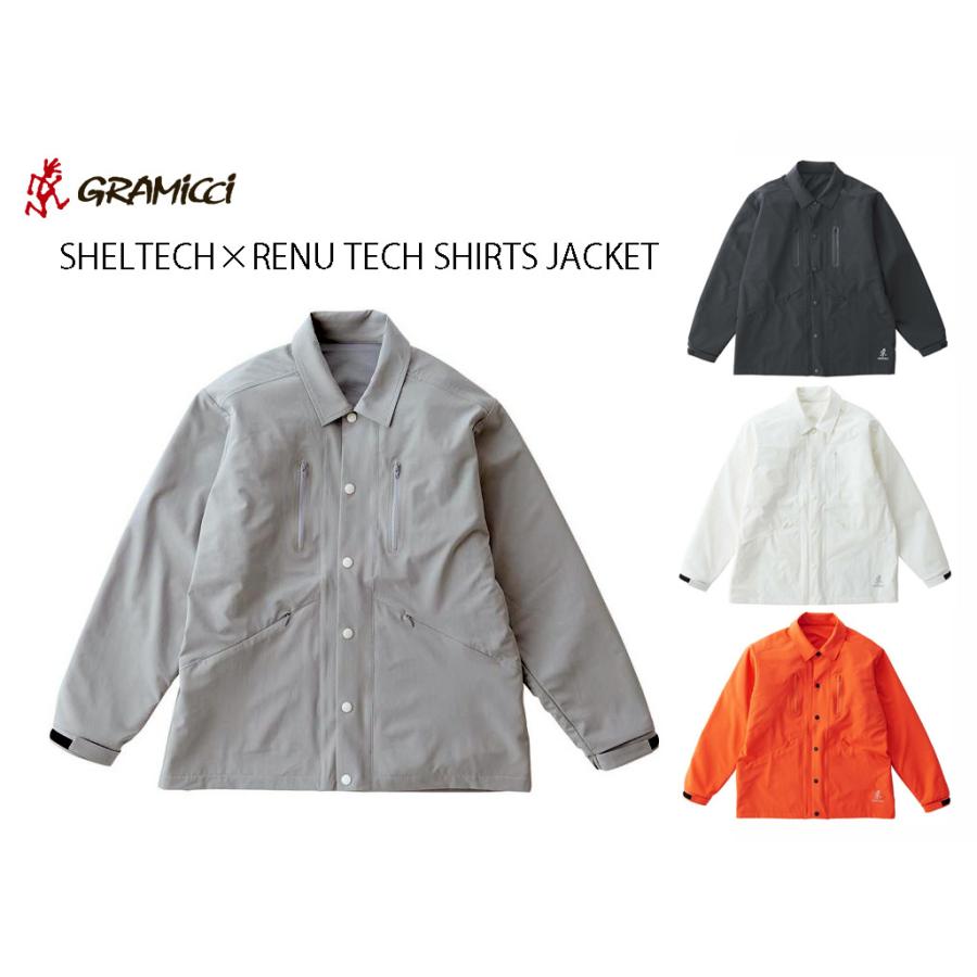 GRAMICCI グラミチ SHELTECH×RENU TECH SHIRTS JACKET シェルテック×レニューテック シャツジャケット GCJK-21S122 ユニセックスサイズ ￥18,480