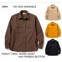 SUGAR CANE シュガーケーン FICTION ROMANCE HEAVY TWILL WORK SHIRT with MARBLE BUTTON ヘビーツイル ワークシャツ SC28515 ￥18,480