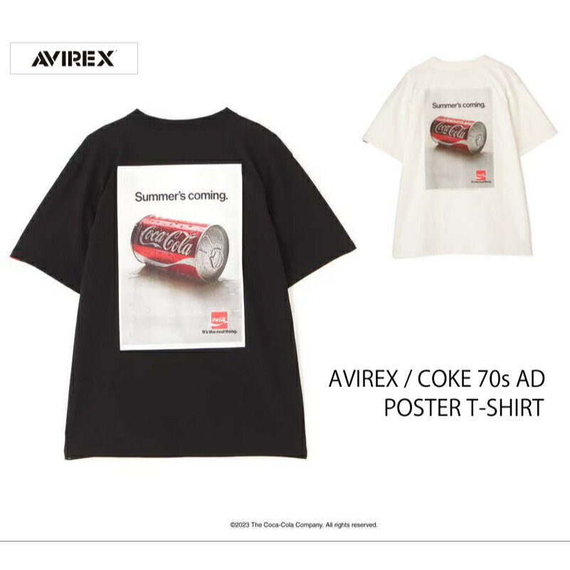 AVIREX アヴィレックス AVIREX×COKE 70s AD POSTER T-SHIRT アヴィレックス×コカ・コーラ コラボ半袖T 783-3134111 ￥6,490