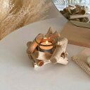 キャンドルホルダー 木製 アンティーク キャンドルスタンド 北欧 おしゃれ 可愛い かわいい 小物入れ 雑貨 インテリア ろうそく立て 蝋燭立て 韓国スタイル シンプル ガラス ティーライトホル…