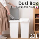 ゴミ箱 ふた付き 防臭 抗菌 防汚加工 33L ごみ箱 日本製 生ごみ おむつ ペットフード 生理用品 消臭 コバエ対策 簡単開閉 キッチン ダストボックス お...