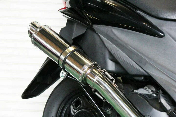 【国内メーカー HMS 製】スズキ 09アドレス V125S / V125G (EBJ-CF4EA/EBJ-CF4MA) O2センサー対応 M-DX ステンレス マフラー シルバー カラー ADDRESS V125 アドレス CF4EA CF4MA