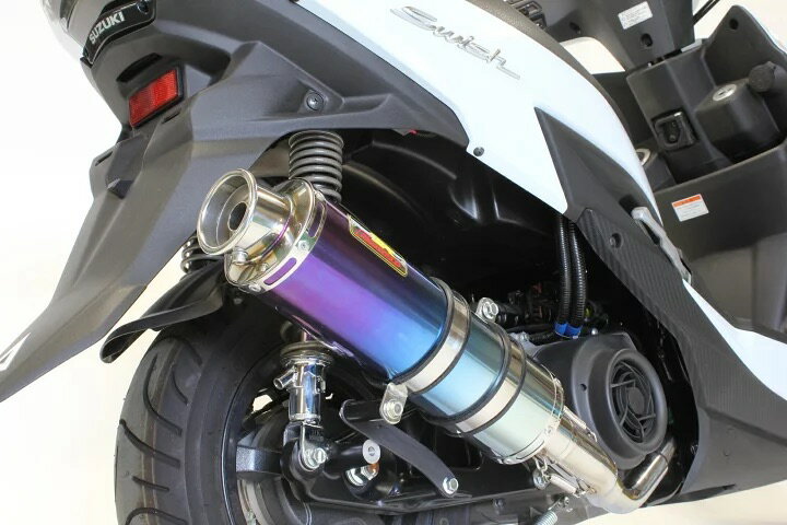 【Realize スウィッシュ 22Racingマフラー チタンサイレンサー 2BJ-DV12B 2018〜2021年モデル対応 】 ブルーカラー バイク用品 バイク用 バイクパーツ フルエキ フルエキゾースト カスタム パーツ ドレスアップ 交換 社外品 説明書付 重低音 Swish