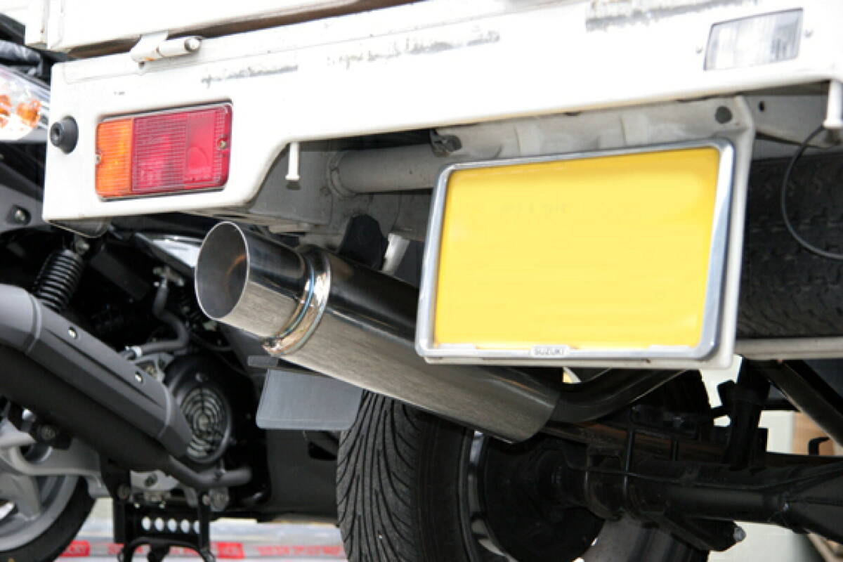 【 キャリー トラック マフラー DA52T DA62T スクラム DG52T DG62T 2WD 4WD 車マフラー SUS ステンレス ZAWARD 砲弾型 】 カーパーツ 自動車パーツ アクセサリー カスタムパーツ 車用品 CARRY SCRUM キャリイ キャリィ Bluefin ブルーフィン スズキ マツダ