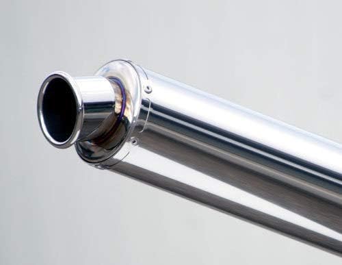 【国内メーカー】 Realize 汎用サイレンサー 90φ×300mm 差込径 50.8φ カールエンド Type C ステンレス SUS バイクマフラー スリップオンマフラー 交換用 取付け簡単 オートバイ排気管 エキゾーストパイプ マフラーパイプ ドレスアップ リアライズ バンド付属 701-002-05