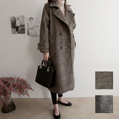 アウター コート 韓国 ファッション レディース 秋 冬 カジュアル お取り寄せ PTXG227 オルチャン コーデ シンプル 定番 セレカジ 20代 30代 40代 2024 大きいサイズ ビッグシルエット ミモレ丈 オフィス