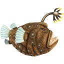ハンサ【HANSA】リアルぬいぐるみ チョウチンアンコウ 40 FOOTBALL FISH 深海魚