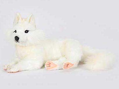 ハンサリアルぬいぐるみ白キツネ 40cm ホッキョクギツネ 白い狐 北極