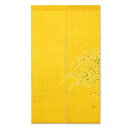京都洛柿庵 手染め 手描き のれん ミモザ 春の飾り 国産 送料無料