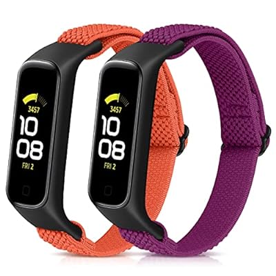 弾性時計バンドソフトナイロン 調節可能交換ベルト対応Samsung Galaxy Fit 2,通気性居心地の良いスポーツストラップ男性と女性に適用できます