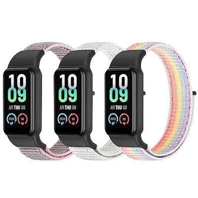 交換用ナイロンバンド 対応Amazfit Band 7,レディース メンズ キッズ 調節可能 ソフト 快適 ナイロン スポーツ リストバンド Amazfit B...