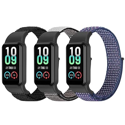 交換用ナイロンバンド 対応Amazfit Band 7，レディース メンズ キッズ 調節可能 ソフト 快適 ナイロン スポーツ リストバンド Amazfit Band 7用