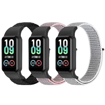 交換用ナイロンバンド 対応Amazfit Band 7，レディース メンズ キッズ 調節可能 ソフト 快適 ナイロン ..