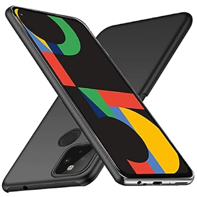 Google pixel 4a 5G ケースPixel4a 5G ケース 軽量 スリム 耐久性 薄型 PC 指紋防止 耐衝撃カ Pixel 4a 5G レンズ保護 スマートフォンケース (ブラック)