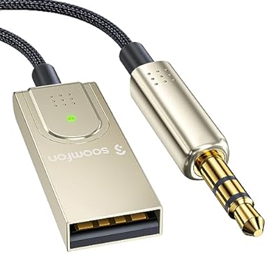 Aux 3.5mm Bluetooth5.1 V[o[ ԍ - SOOMFON u[gD[X V[o[ Bluetooth M@ ٍĐ nYt[ʘbΉ 2䓯ڑ }CN ʐM10M [dsv