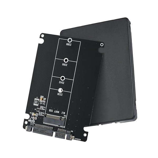 M.2 NGFF to SATA 3.0 変換 6Gbps 変換アダプター 外付きケース 2.5インチSATA 2230 / 2242 / 2260 / 2280 mm プラスチック殻 高排熱性 M.2 SSD 外付きケース (NVMEに非対応)