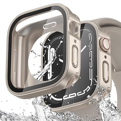 【2個セット】 アップルウォッチ 防水 カバー 45mm 対応 Apple Watch シリーズ 9 8 7 一体型 フルカバー保護 ケース 装着簡単 耐衝撃 iWatch 45 mm, スターライト と スターライト 【2個セット】 アップルウォッチ 防水 カバー 45mm 対応 Apple Watch シリーズ 9 8 7 一体型 フルカバー保護 ケース 装着簡単 耐衝撃 iWatch 45 mm, スターライト と スターライト