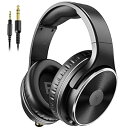 ハイレゾ ヘッドホン 有線 HiFi オーバーイヤーヘッドフォン マイク付き 50mmドライバー 密閉型 楽器練習 音楽 映画鑑賞 3.5mm/6.35mm接続 着脱式ケーブル パソコン用 PC/スマホ対応(2)