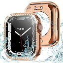 アップルウォッチ 保護 カバー 44mm 薄型 防水 強化ガラス Apple Watch 一体型 二重構造 ケース Series 6 5 4 SE クリスタルダ...