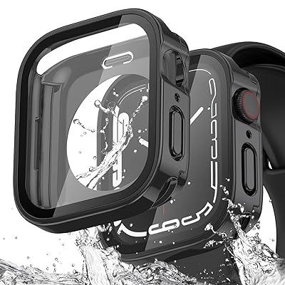 【2個セット】 アップルウォッチ 防水 カバー 40mm 対応 Apple Watch シリーズ 6 5 4 SE 一体型 フルカバー保護 ケース 装着簡単 耐衝撃 iWatch 40 mm, ブラック と ブラック 【2個セット】 アップルウォッチ 防水 カバー 40mm 対応 Apple Watch シリーズ 6 5 4 SE 一体型 フルカバー保護 ケース 装着簡単 耐衝撃 iWatch 40 mm, ブラック と ブラック