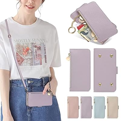 iPhone 13 ケース ショルダー 財布型 アイフォン 13 ケース 手帳型 ショルダー 肩掛け キーホルダー付き iPhone 13 手帳型 おしゃれ 肩...