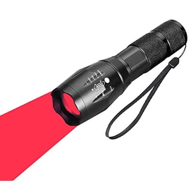赤色ライト 懐中電灯 ズーム可能 赤色光 ウルトラブライト CREE LED タクティカルランプトーチ 戦術懐中電灯 防水 18650 AAA 電池駆動 狩猟釣り用の高ルーメンの懐中電灯 電池は含まれません 