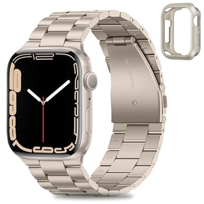 2023新型 Band コンパチブル Apple Watch バンド41mm 40mm 38mm アップルウォッチバンド 保護ケース付き ステンレスメタル腕時計バンド ビジネスウーマンメンズバンド Apple Watch SE2 SE シリーズ 9