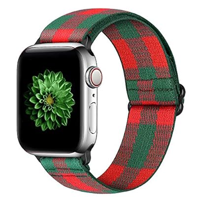 ナイロン弾性バンドは Apple Watch 45mm 44mm 42mmに適用され、iwatch series 1/2/3/4/5/6/7/SEに適用される引張り調整可能なスポーツループ交換バンドです (42/44/45mm, J)