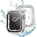 アップルウォッチ 保護 カバー 40mm 薄型 防水 強化ガラス Apple Watch 一体型 二重構造 ケース Series 6 5 4 SE クリスタルダ...