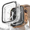 【2個セット】 アップルウォッチ 防水 カバー 44mm 対応 Apple Watch シリーズ 6 5 4 SE 一体型 フルカバー保護 ケース 装着簡単 耐衝撃 iWatch 44 mm, ローズゴールド と クリア(2)