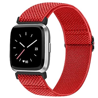 コンパチブル Fitbit Versa/Fitbit Versa 2/Fitbit Versa/Lite/Fitbit Versa SE ナイロン弾性スポーツバンド交換用ストレッチバンド ストラップ