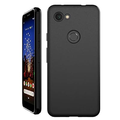 Google Pixel 3a ケース グーグル Pixel3a ケース シンプル 滑りにくい ソフト マット仕上げ TPU シリコン 耐衝撃 透明性なしブラック