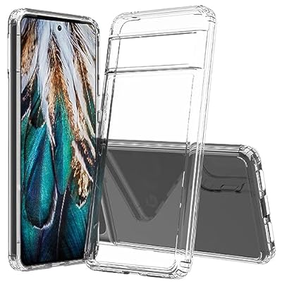 【全透明! 耐衝撃性! 】 Google Pixel 8 Pro ケース 頑丈PC背面+TPU クリア カバー 2重構造 傷防止 四隅滑り止め 耐衝撃 薄型 ワイヤレス充電対応 グーグル ピクセル 8 プロ ケース対応 (クリスタル・クリア)