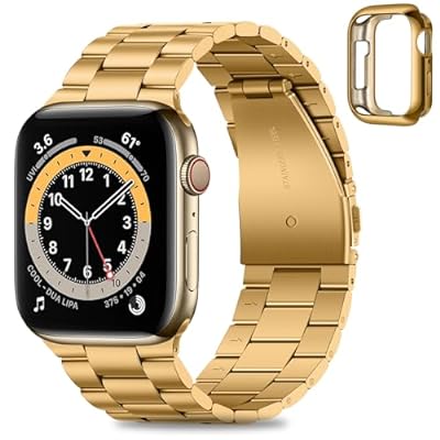 2023新型 Band コンパチブル Apple Watch バンド 45mm 44mm 42mm アップルウォッチバンド 保護ケース付き ステンレスメタル腕時計バンド ビジネスウーマンメンズバンド Apple Watch SE2 SE シリーズ 9