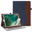 iPad 9.7 2018/2017 / Air 2 / 1 ケース PUレザーカバー 2つ折スタンド マルチ視角 オートスリープ機能付き 9.7インチ 保護カバー(デニムインジゴ)(2)