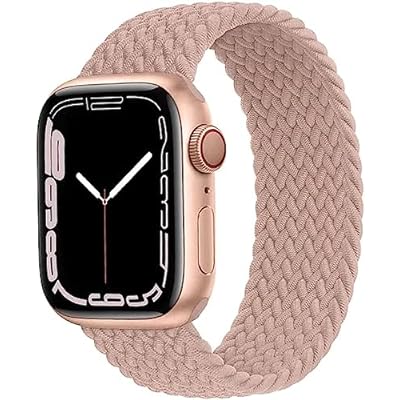 コンパチブル apple watch バンド iwatch バンド 編組バンド apple watch Ultra/8/7/6/5/4/3/2/1/SEに対応 38mm/40mm/41mm 42mm/44mm/45mm/49mm 着け心地 アップルウォッチ用バンド シリコン糸＆ABSアダプター色ピンクスターモデル商品説明【肌に優しいシリコーン糸】伸縮性のあるシリコーン糸混紡リサイクルヤーンの織り込みによって作られました。驚くほど快適な着け心地を追求した伸縮性のあるデザインなので、長い時間着用しても負担になりません。【優れた通気性】とても軽いので、激しく動く運動時や寝ている時などにも装着感が気にならない。また、バンド全体に細かい穴が空いており通気性が高いため、汗をかきやすいジョギングなどの運動時にもぴったりです。夏シーズンの暑い日などにも涼しい装着感。【アレルギーフリー、金属アレルギーでも安心】アダプターは高品質なABSで作られました。軽量、頑丈で耐久性があります。また、ABS素材なので、金属アレルギーの方でも安心してご使用できます。【適用機種】Apple Watch Series SE/Ultra/8/7/6/5/4/3/2/1の全シリーズに対応出来ます。アップルウォッチ38mm/40mm/41mm、 42mm/44mm/45mm/49mm に対応、男女兼用の設計。※Apple watch付属いません。【お気に入り】流行に左右されない上品なスタンダードデザイン。お気に入りの1本を選べるのが魅力です。毎日身に着けるのが楽しくなりそうです。また、その日のファッションや気分に合わせて使い分けてもよいですね。