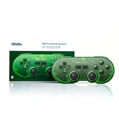 8Bitdo SN30 Pro ワイヤレス ブルートゥース コントローラー Switch/Switch OLED/Windows/Android/mac OS/Steam Deck/Raspberry用ゲームパッド【翡翠色】ブランドIesooy色翡翠色モデルSN30 Pro商品説明【新しい配色にクラシックレトロデザインを組み合わせる】ハードウェアの強さだけでなく、外観デザインにもクラシックレトロ要素がよく融合しています。SN30 Pro Bluetooth コントローラーの十字キーの外形には矢印、横紋の2種類のデザインがあり、クラシックなゲーム要素からインスピレーションを受け、おなじみの記憶を呼び覚まします。【8Bitdo SN30 Pro コントローラー】 8Bitdo SN30 Pro コントローラーは6軸ボディセンシング（3軸ジャイロ、3軸加速度センサー）、振動モジュール、Bluetooth 4.0、およびファームウェアアップグレード機能を搭載されており、ゲームでより多くのインタラクションを得ることができます。 インタフェースがUSB-Cにアップグレードされ、インタフェースを逆に挿す心配はもうありません。【大容量リチウム電池内蔵】付属のType-c USBデータケーブルで、USBポートに充電できます。 大容量リチウム電池を内蔵し、1?2時間の充電で16時間使用できます。 バッテリー寿命が長いので、プレイヤーはより良いゲーム体験をすることができます。【幅広い用途に対応】8Bitdo SN30 Pro コントローラーはさまざまなプラットフォームのデバイスに対応しています。 Bluetooth接続に加え、USBケーブルでの接続も可能です。 ファームウェアのアップデートにより、SwitchやRaspberry Piなどの他のデバイスに対応するなど、ハンドルに新しい動作モードを提供します。 (Switch、Windows、Steam Deck、Android、iOS、Mac OS、Raspberry Piなど対応)【パッケージ内容】8Bitdo SN30 Pro Bluetoothコントローラー*1、USB-Cケーブル*1、説明書*1。無