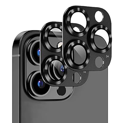 カメラフィルム iPhone14Pro/iPhone14ProMax カメラカバー iPhone14プロ/iPhone14プロマックス レンズカバー カメラレンズ保護 アルミ合金+ 強化ガラス製 耐衝撃 キズ防止 防水 防塵 2枚セット (iPhon